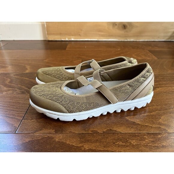 Propet Womens Travelactiv Mary Jane Flats Honey Gold Smooth NEW US 10 W - Picture 2 of 9